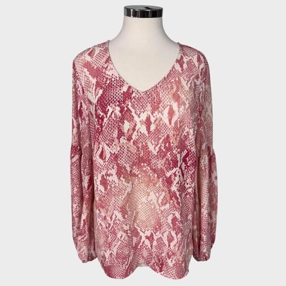 CAbi 5708 Bethany Snake Print Blouse Medium - Picture 3 of 11